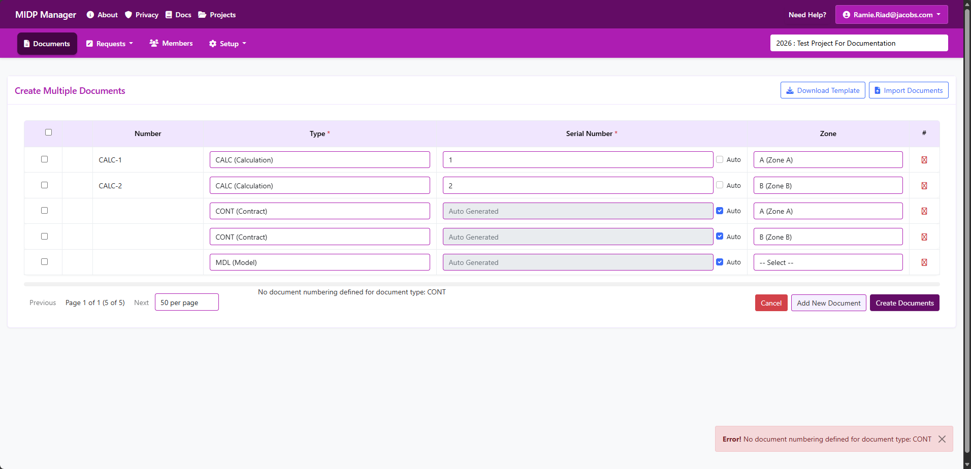 Import preview with validation